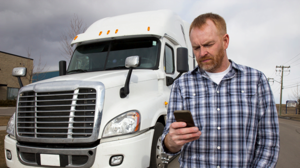 Trucker leaving hotspot range