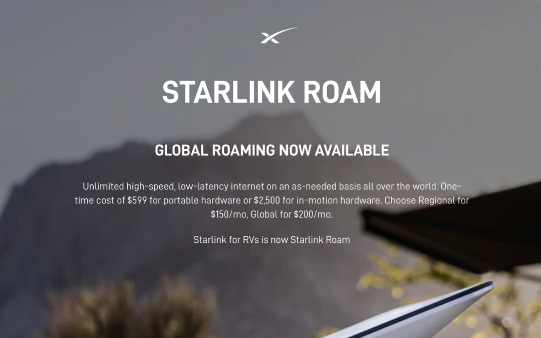 Starlink Global Roaming is Now Available on Sea and Land.